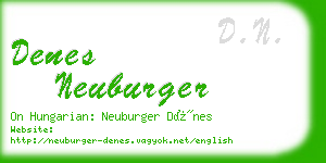 denes neuburger business card